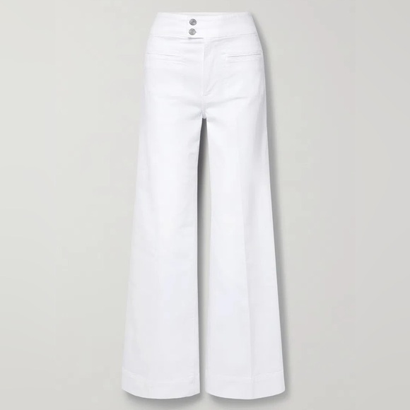 Frame Denim Denim - FRAME Denim Le Hardy High-Rise Wide-Leg Jeans - White Sailor Pants